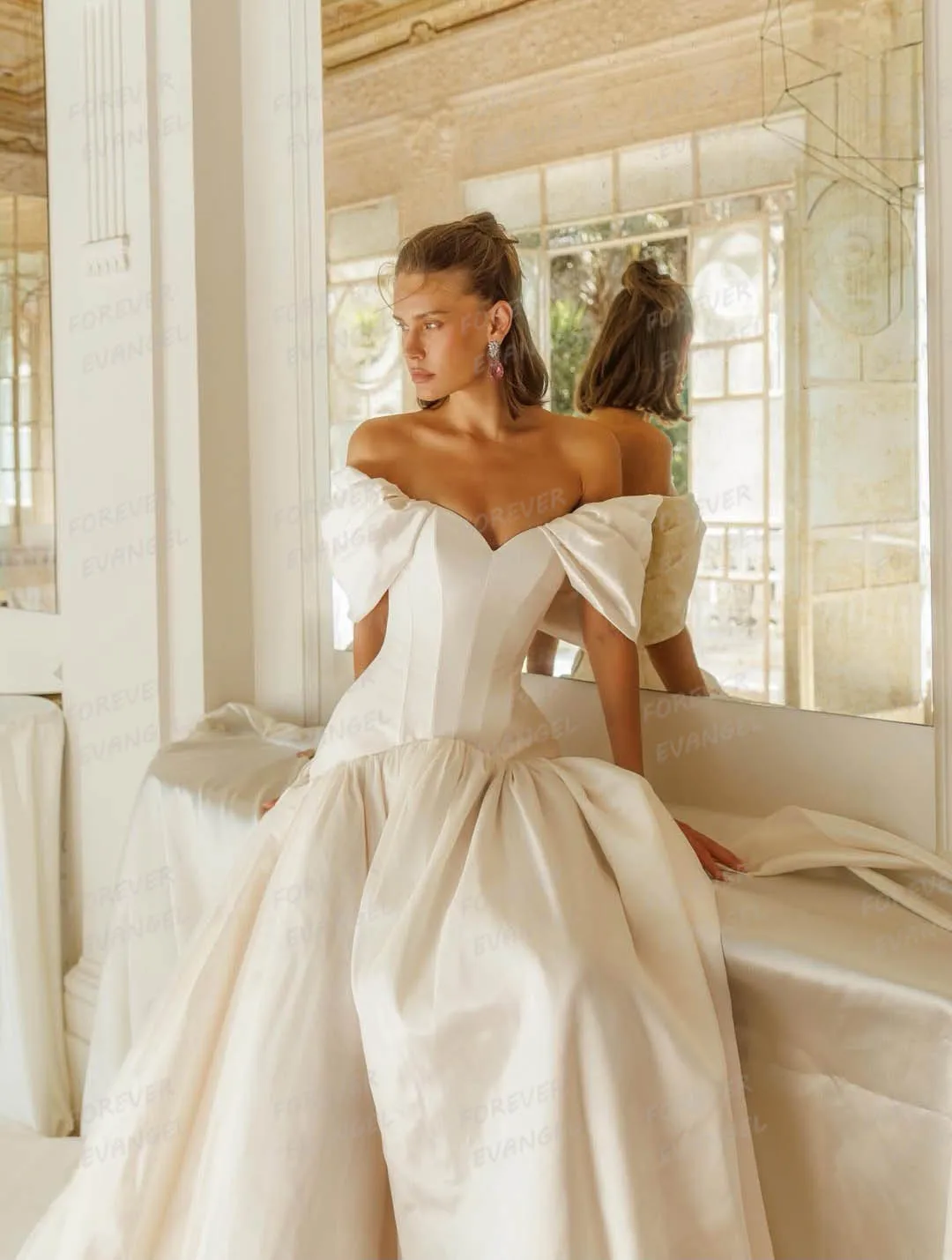 Off Shoulder Wedding Dresses A Line Woman Sexy Sweetheart Satin Bride Gowns Sleeveless Formal 2026 Vestidos De Noche Customized