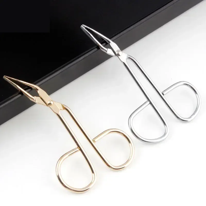 Elbow Eyebrow Plucker Stainless Steel Elbow Clip Scissor Tweezers Plier Beauty Slanted Puller Extension Eye Plucking Makeup Tool