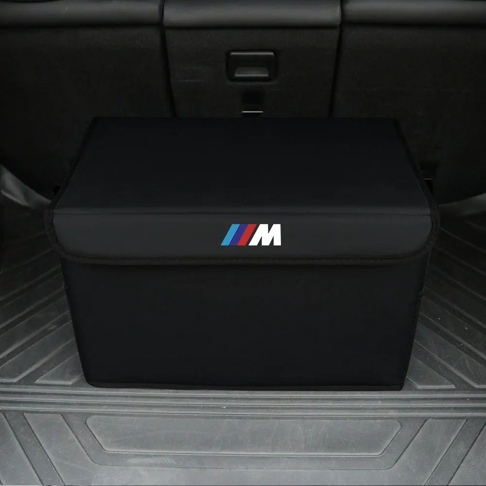 Anti-slip Foldable Car Rear Trunk Organizer Interior Soft Felt Storage Box For BMW M Performance X1 X3 X5 X6 E39 E46 E60 E71 E90