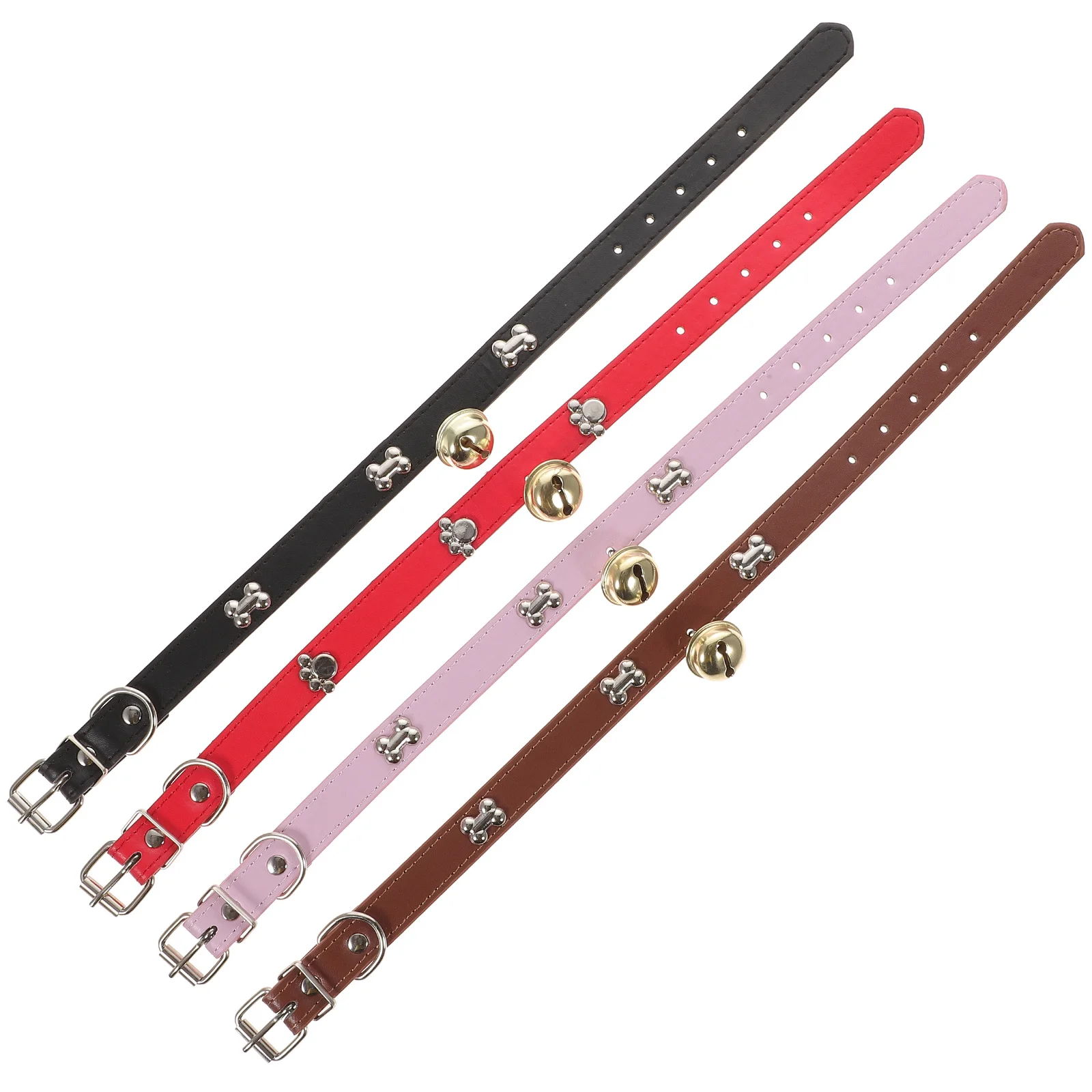 

4Pcs Sheep Collars Adjustable Livestock Anti-Lost Collars with Bells Goat Cow Horse Non-Slip Animal Husbandry Supplies