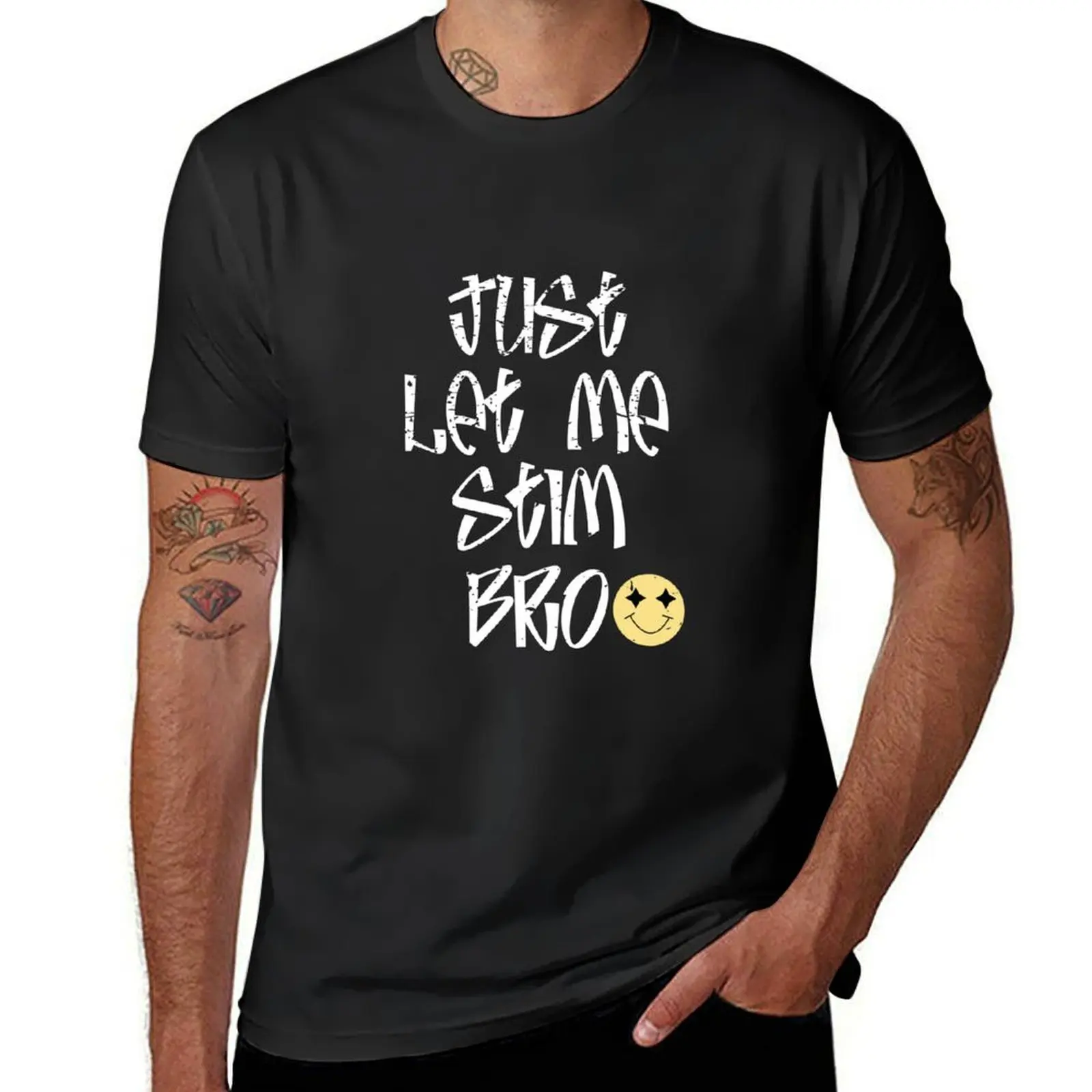 

Just Let Me Stim Bro Kids Funny Autism Awareness Month T-Shirt customizeds vintage t shirts anime t shirts mens graphic t-shirts