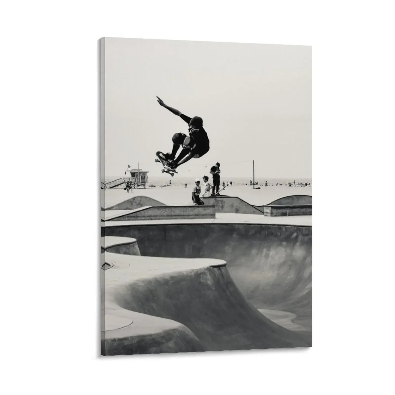 

Horizontal Skateboarding Print Venice Skatepark Poster Photography Print Venice Beach Canvas Painting home and decoration