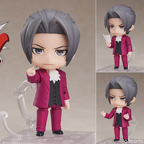 10cm Phoenix Wright Ace Attorney Miles Edgeworth 1761 1762 Anime Figurine Action Figure Toys Doll Christmas Gift With Box