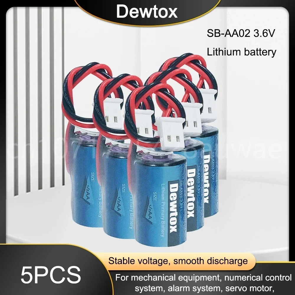 5 قطعة SB-AA02 14250 1/2 AA 3.6 فولت بطارية ليثيوم ل PLC المعدات الكهربائية شاشة تعمل باللمس بطارية عداد المياه الغاز مع المكونات