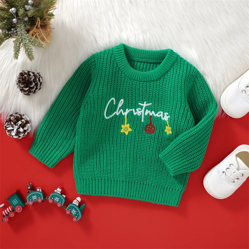 

Unsiex Baby Christmas Knit Sweaters Blouse Pullover Sweatshirt Outfit Newborn Boy Girl Fall Winter Clothes