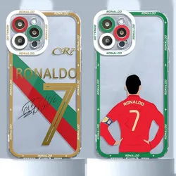 Phone Case For Samsung Galaxy S24 S23 S22 Ultra S21 S20 FE Note 20 10 Plus A15 A25 A35 A55 FootBall Number 7 10 Silicone Funda