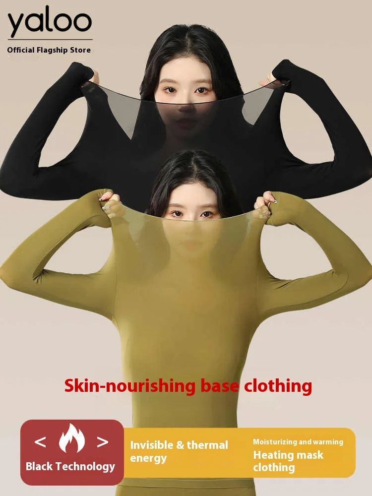 Winter Seamless Fleece Warm Leggings Female casual warm top Ladies Thermal Underwear 2pcs Set Slim Thin  Sports Fitness Leggings