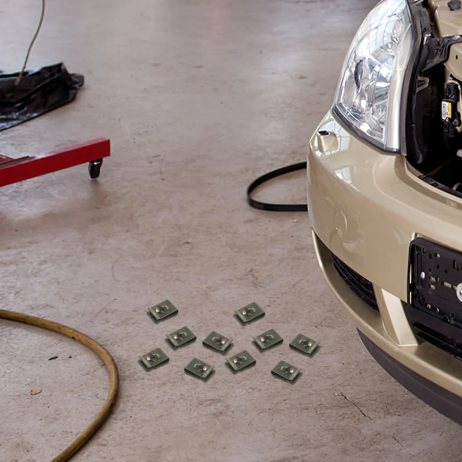 

50pcs U-Shaped Automotive Fastener Bumper Retainer Fasteners Body Auto Parts For Car Interior Mudguard Bumper Car Modification