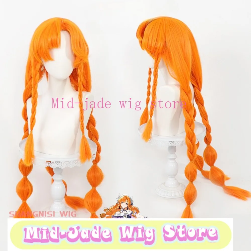 Sigrika Cosplay Wig from Wuthering Waves, Long Hair with Braided Bangs and Realistic Scalp Effect for Fantasy Game Costume