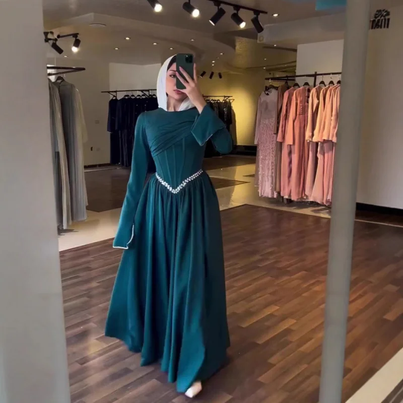 

2025New Autumn Style Gorgeous Soft Elegant Long Sleeve Long Dress Comfortable Women's Dress