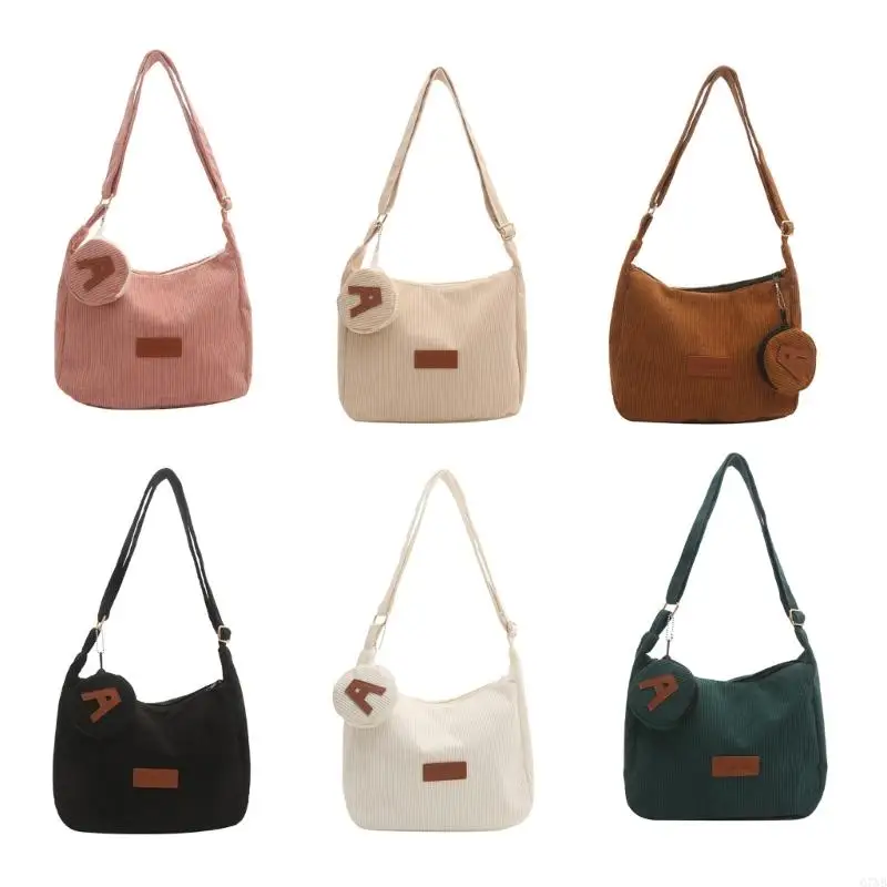 

G7NB Bag for Teen Girl Student School Bag Corduroy Crossbody Bag