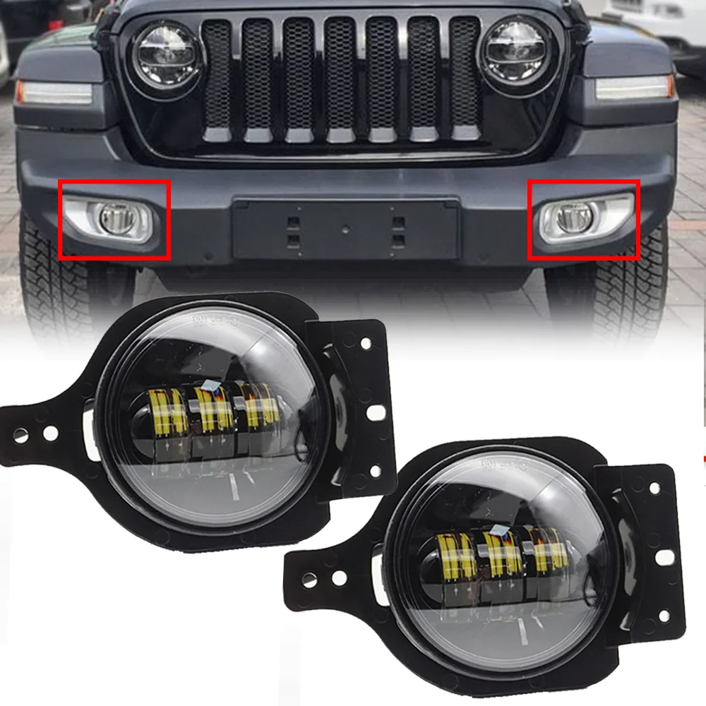 

2019 Newest 4inch Led fog light LED fog lamp with Halo for Jeep 2006-2010 PT Cruiser Pair