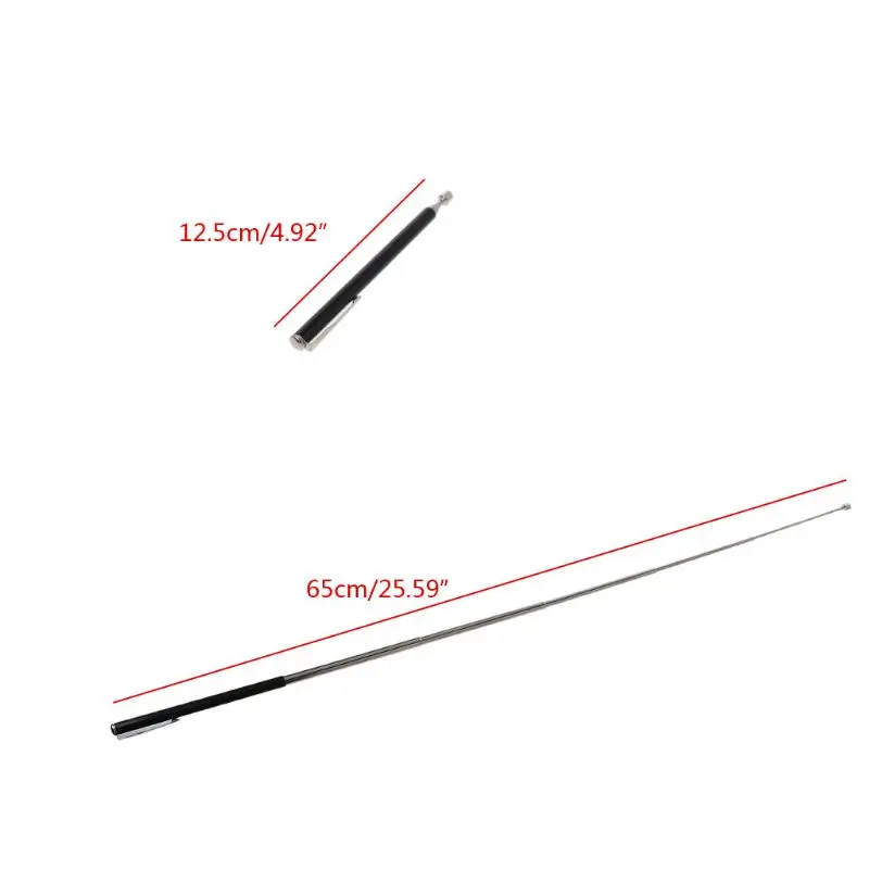M6CF 1.5LB 25” Portable Telescopic Magnetic Pick Up Rod Stick Extending Magnet Picker Tools Pocket Clip Pen Picker