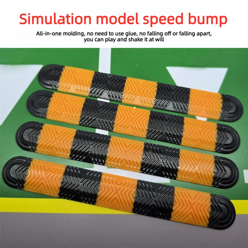 

1:18 Scale 3D Simulation Speed ​​Bumps Traffic Cones and Road Barriers Underground Parking Lot Model Car Scene Accessories