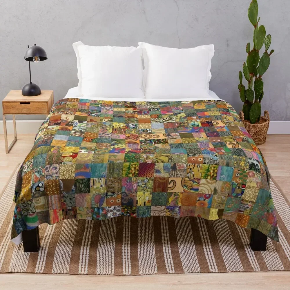 

Another Gustav Klimt Throw Blanket Flannel heavy to sleep Soft Winter beds Blankets