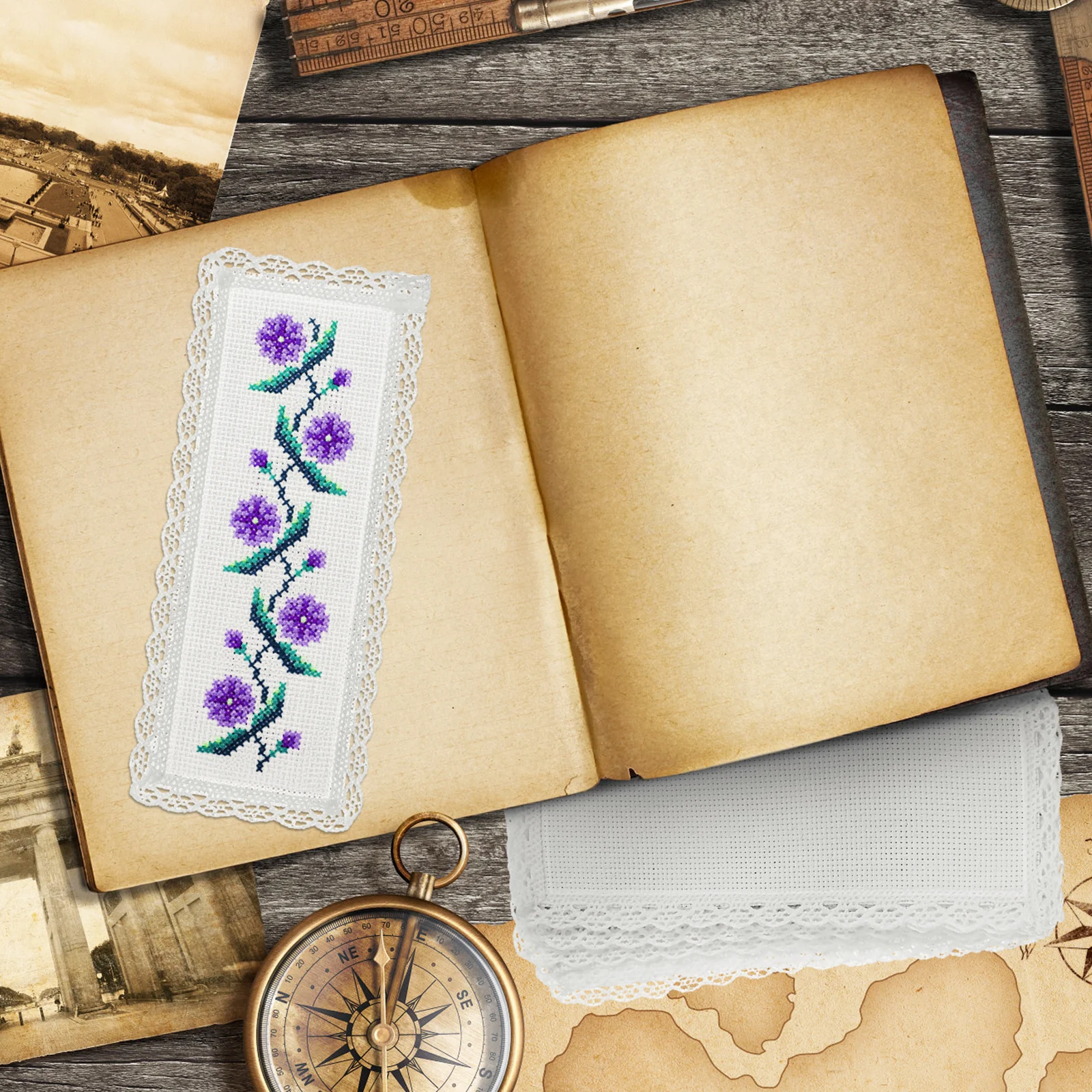 

10 Pcs Cross Stitch Bookmark Kit Cross-stitch to Embroider Stitching Needlework Tufted Diy Embroidery