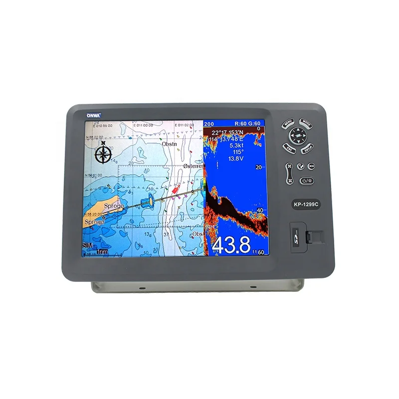 Marine Electronics ONWA KP-1299C GPS Chart Plotter with Fish Fider tracker Navigator Antenna 12