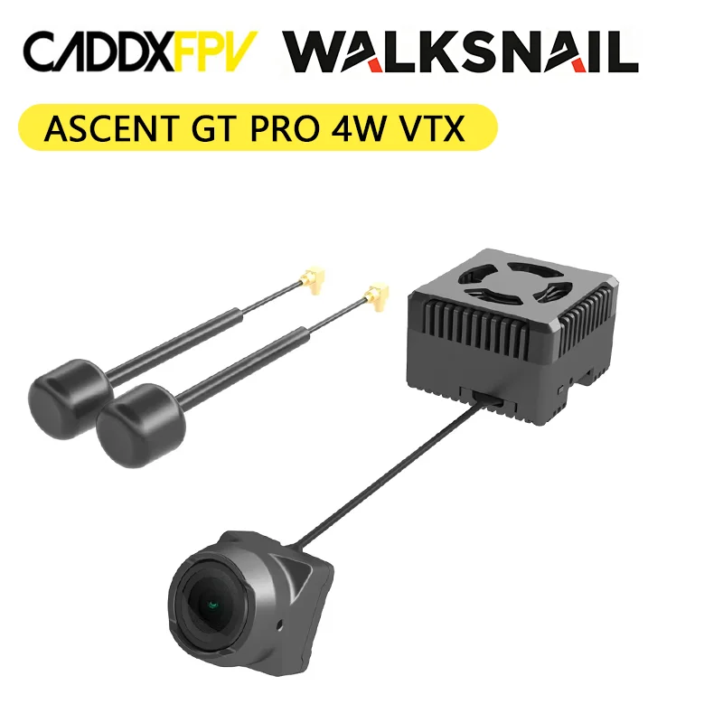 CADDX Walksnail Ascent GT Pro 4000mW Digital VTX Kit Dual Antenna Long Range Video Transmitter for FPV Racing Drone RC Aircraft