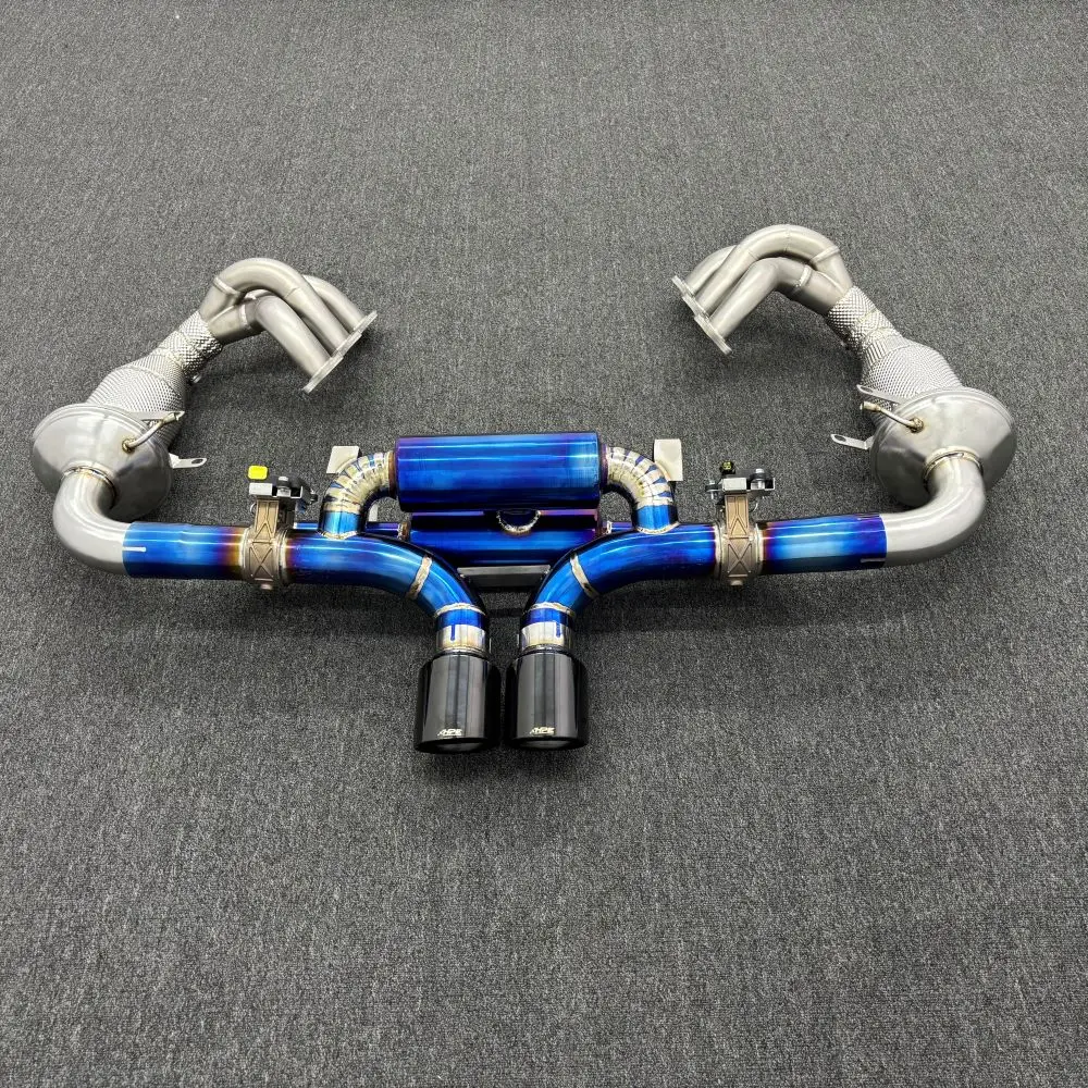Titanium Alloy Water Drop Catback Exhaust Pipes Designed Specifically for Porsche 992 GT3