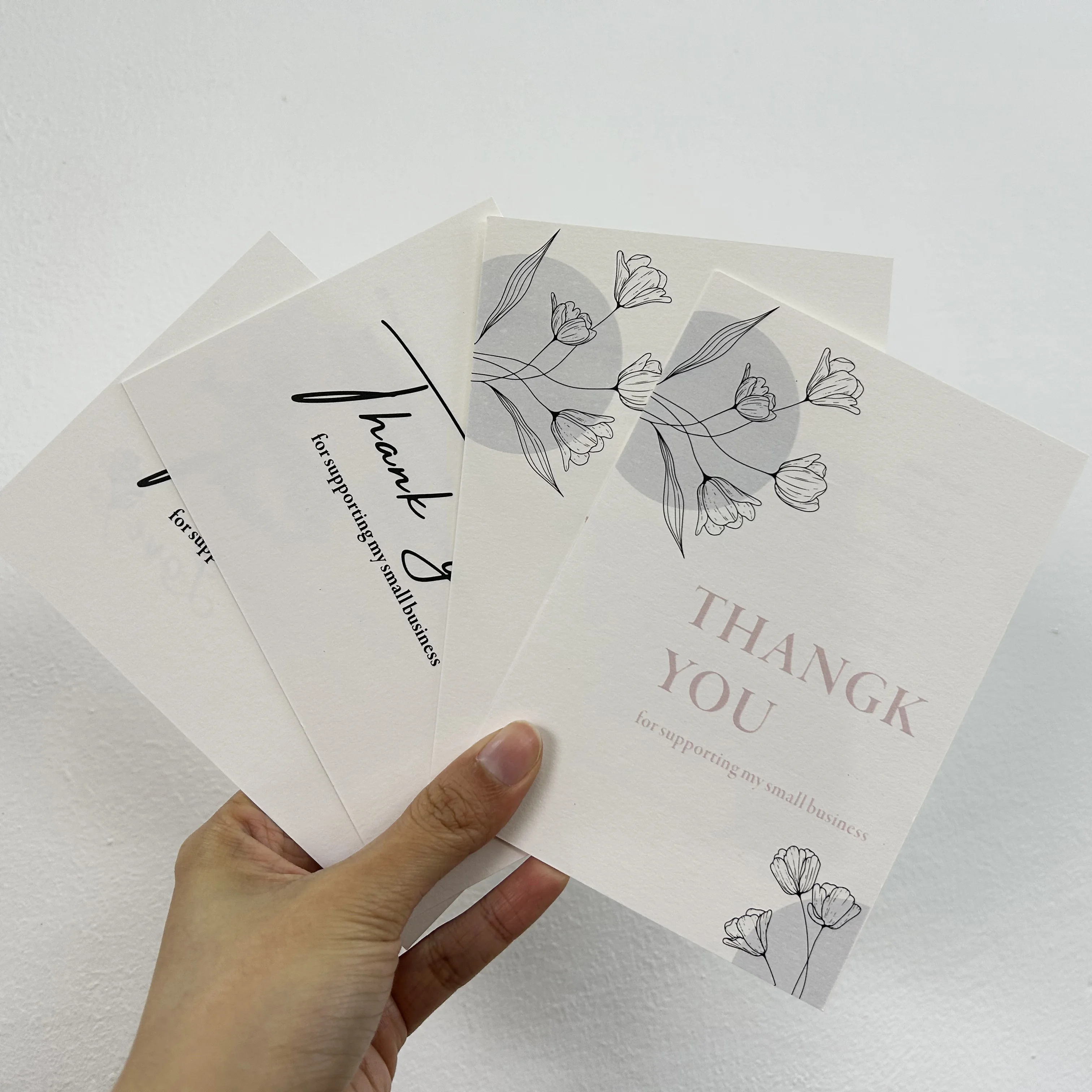 400g Vanilla Paper Shop Order Thank You Card Gift Decoration Jewelry Business Thank You Card