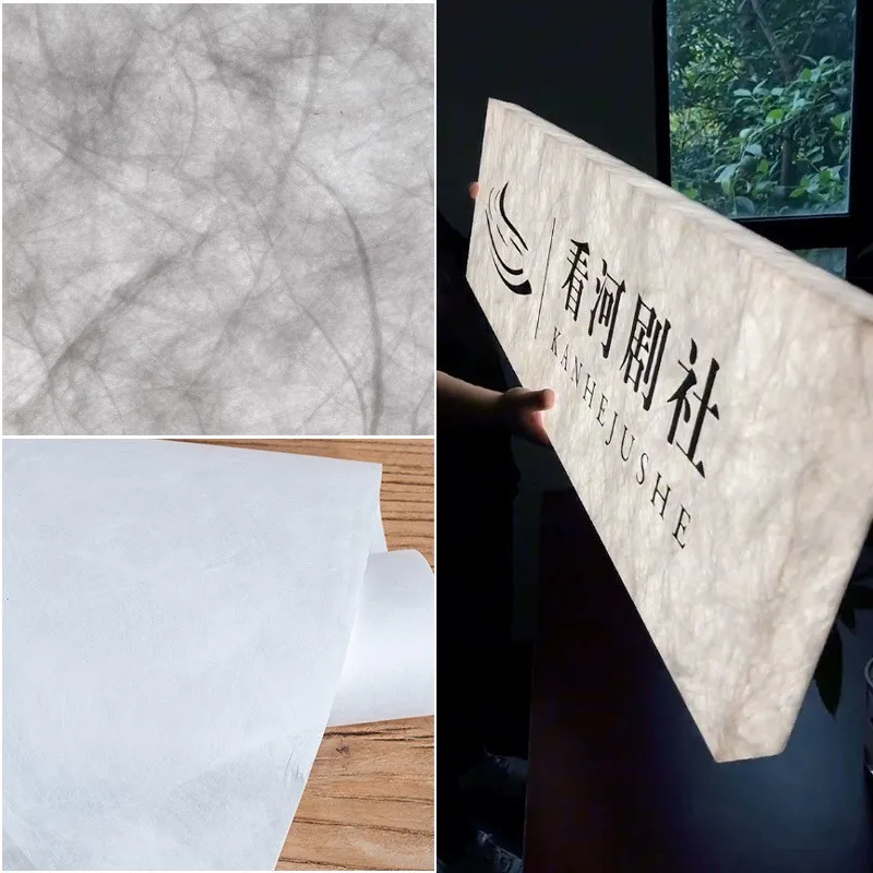Hard paper decoration material special strong fiber translucent light box background fabric decorative soft film