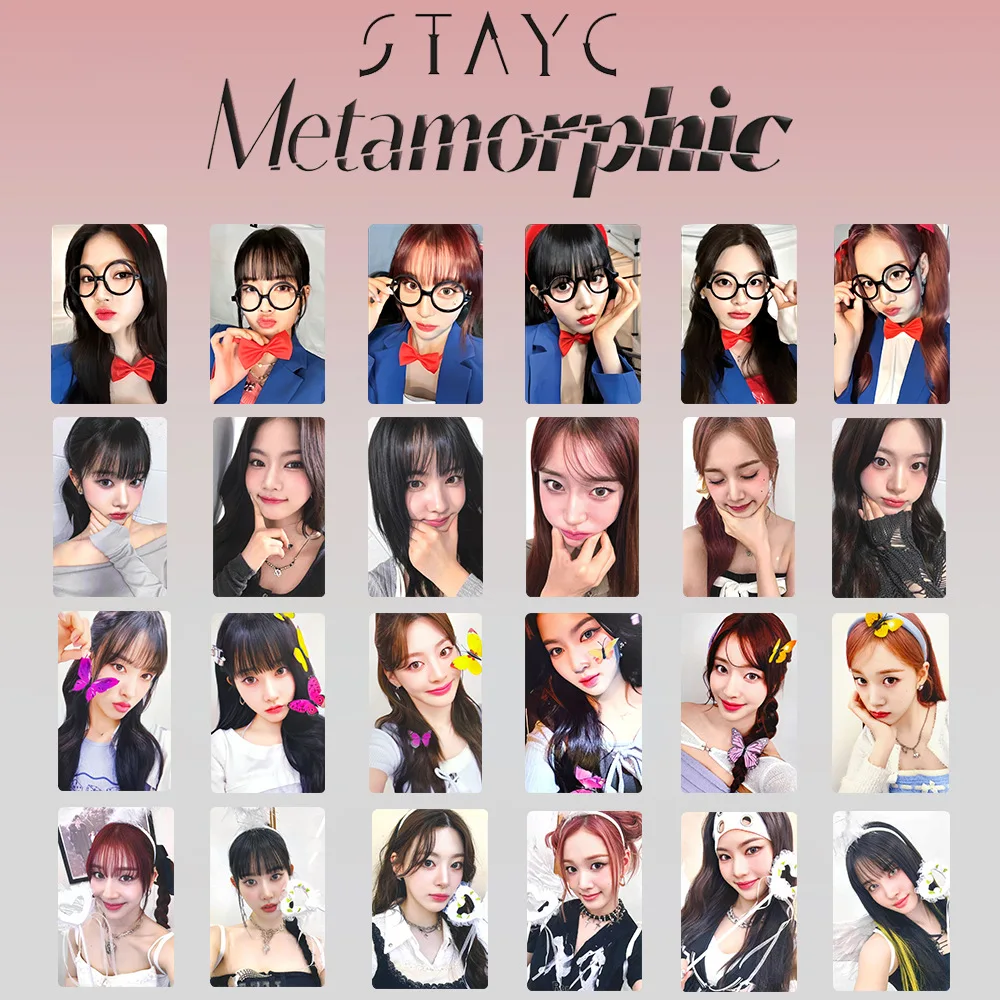 6Pcs/Set STAYC Idol Girl Group New Album Metamorphic HD Printd Photocards SUMIN SIEUN ISA SEEUN YOON J Lomo Cards Fans Gifts