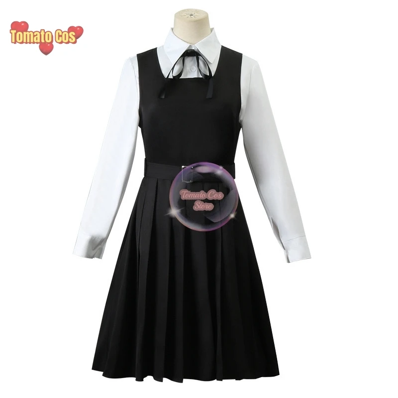 Anime Gaun Kostum Chainsaw Man Cosplay Mitaka Asa Seragam JK School Uniform Women's Shirt Uniform Dress Halloween Party Set