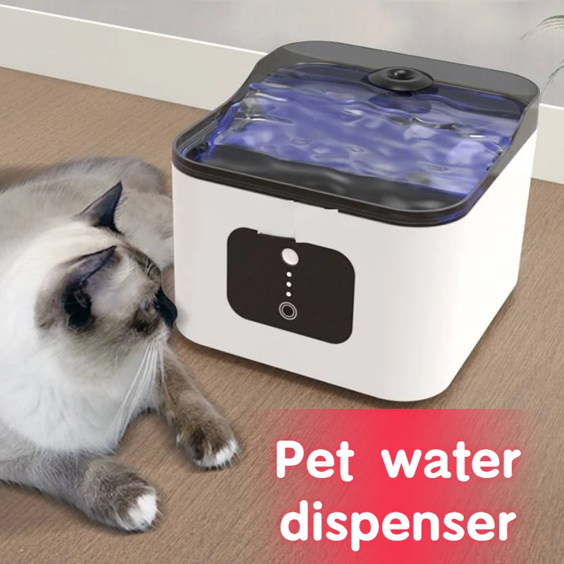 

New Pet Wireless Induction Water Dispenser 4L Large Capacity Deep Filtration Circulating Live Water Feeding Device Pet Fountain