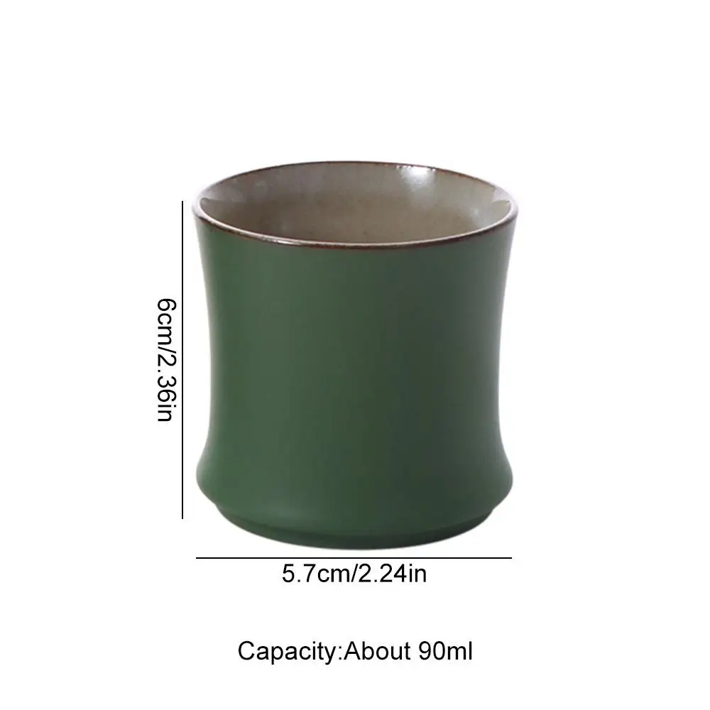 3pcs Master Cup Ceramic Bamboo Joint Tea Cup Simulation 90 Ml Kung Fu Tea Cup Chinese Style Green Teaware Mugs Tea Room