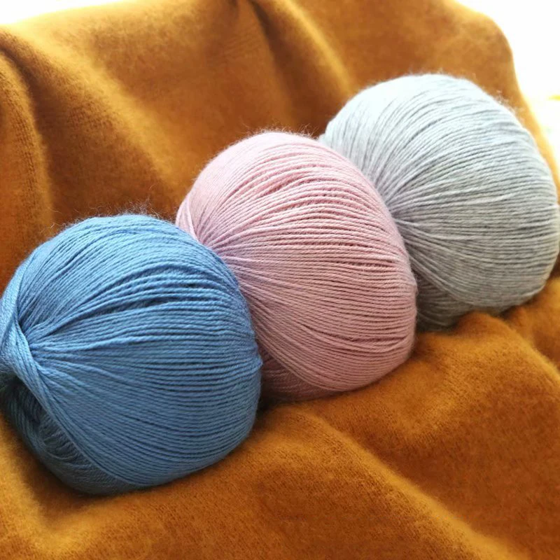 Mongolian Combed Cashmere Blended Yarn Hand-Knitted Crochet Cashmere Knitting Soft Wool Yarn Baby Scarf Blanket Thread 70g