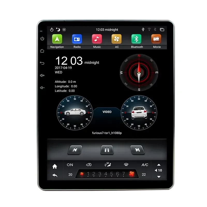 KD-97005 Android 9.0 PX6 9.7'' Style Car Audio System Up/down Adjust the Angle Universal Car Radio