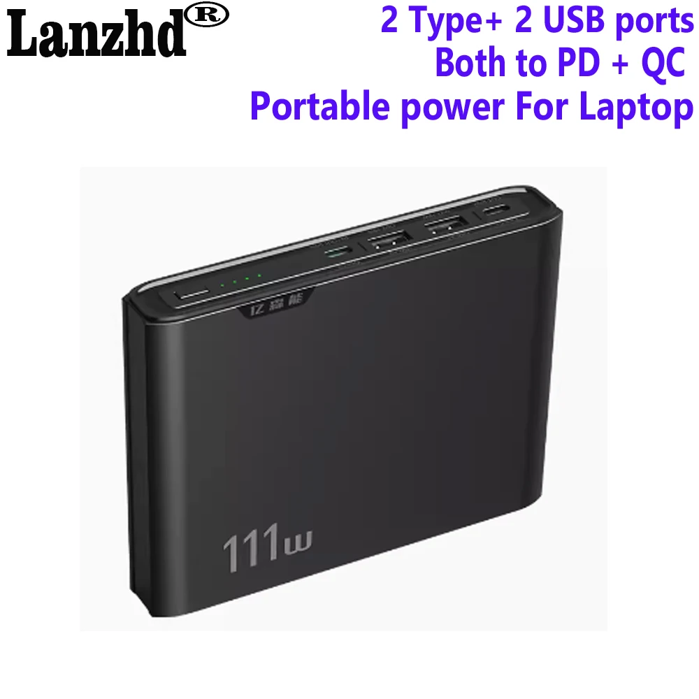 111W laptop charging Bank 26800mah capacity PD fast charge mobile power supply for Apple 14Macbook Pro Huawei Lenovo For Xiaomi