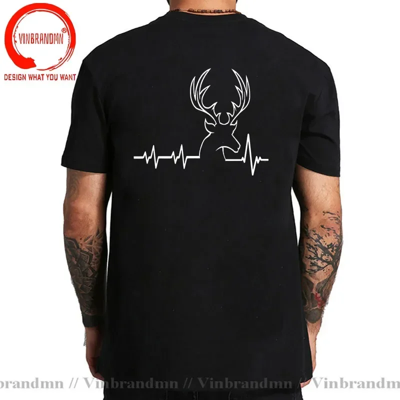 Hunter Heartbeat T Shirt Hunter Hunting Hunter Gift Tee Deer Hunt Men's Cotton Casual T-shirts Loose Tops Plus Size S-6XL