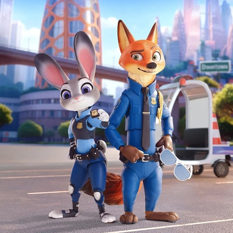 本物のズートピアアクションフィギュアシリーズブラインドボックスかわいい Bjd ミステリーボックスジュディホップスニックワイルドアニメフィギュアモデルおもちゃギフト