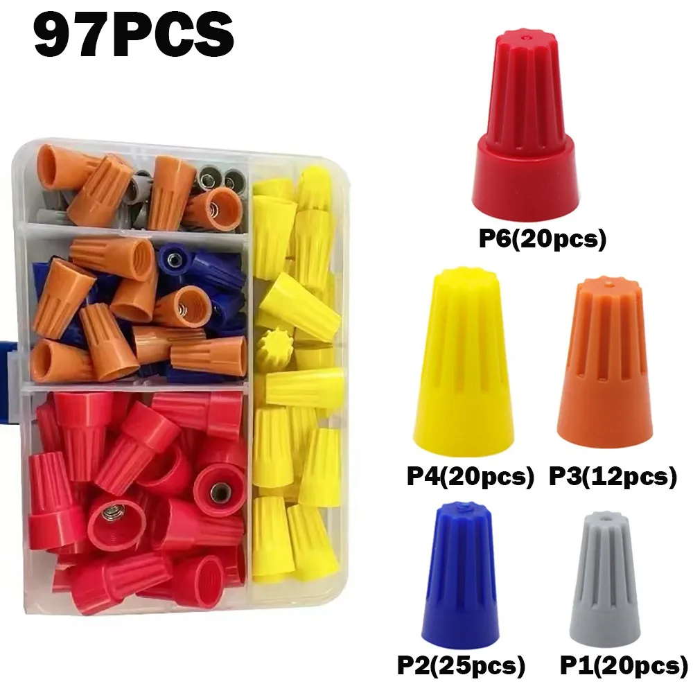 End Cap Connection Insulated Wire Connectors Nuts Colorful Boxed Twist Caps Nuts Quick Connection Terminal Electrical