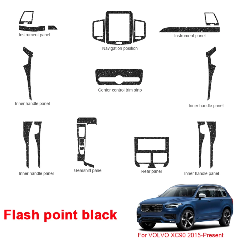 WENINETIES Aufkleber-Set Für Volvo XC90 SUV (2015-2023) – Wasserdicht, UV-beständig, Für Türen & Kotflügel WENINETIES Aufkleber-Set Für Volvo XC90 SUV (2015-2023) – Wasserdicht, UV-beständig, Für Türen & Kotflügel