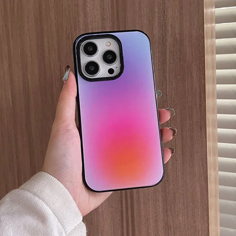 

Upgrade Acrylic Border Gradient Phone Case Cover for IPhone 11 12 13 14 15 16 Pro Max Case for IPhone 16 Pro