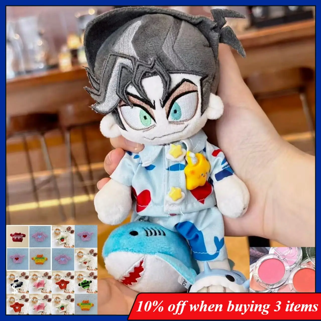 Original Demon Character 15cm Vox Chubby Plush Doll Short Stuffed Toy Soft Figure Handmade Collectible Gift for Young Hobby Toys