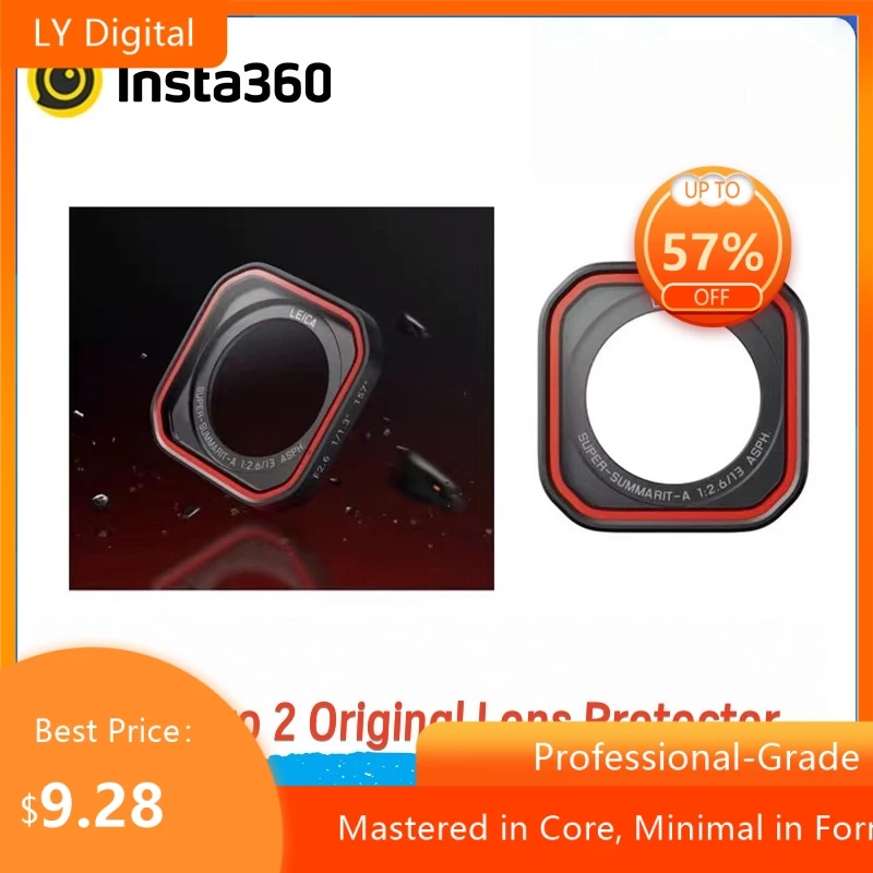 For Insta360 Ace Pro 2 Lens Protector - Leica Co-Engineered, Anti-Fingerprint Waterproof Glass for Camera Lens Guard