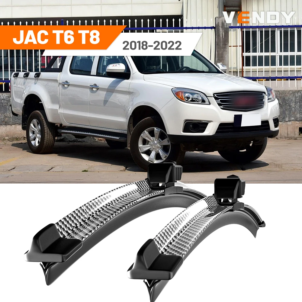

For JAC JAC T6 T8 2018-2022 2019 2020 2021 2pcs Front Windshield Wiper Blades Windscreen Wipers Carbon Fibre & Black