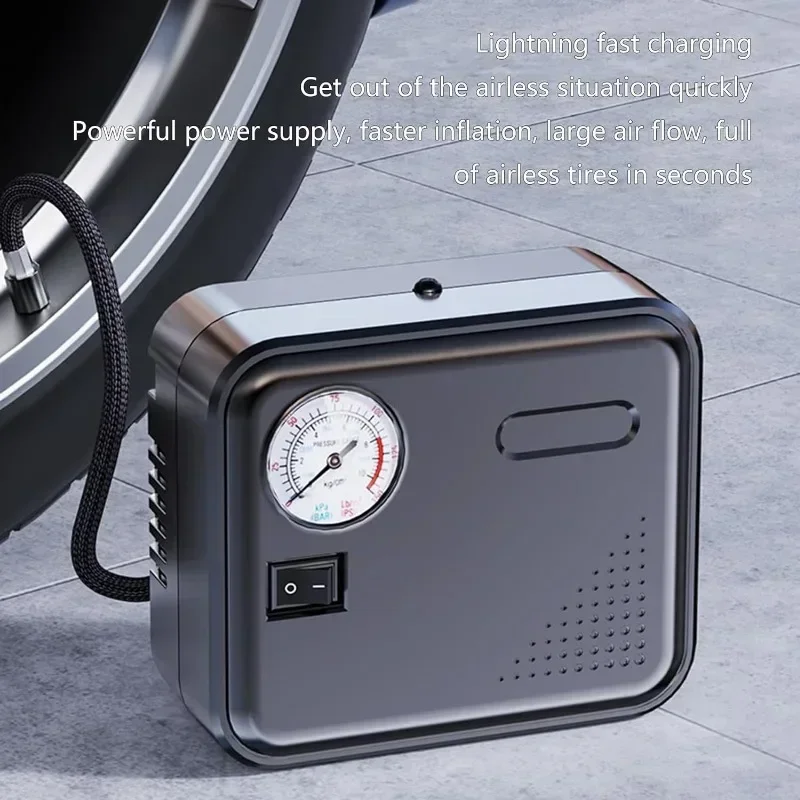 

Car Air Compressor DC 12V Car Tire Inflator Auto Air Pump Pointer Type Tire Pressure Display Electric Tire Pumps with Light