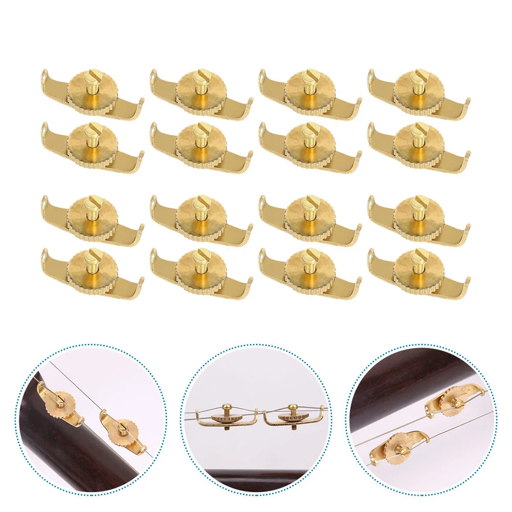 16pcs Pure Copper Erhu Fine Tuners and String Adjusters Professional Tools for Easy and Accurate Erhu String Adjustment