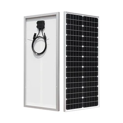 1X 50W Rigid Glass Solar Panel Monocrystalline Cell off grid solar Power Generation PV System For Home RVs Car Roof Street Lamp