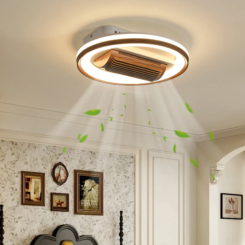 Bladeless Ceiling Fan Adjustable Light Band Remote Control Led Ceiling Lamp Fan For Bedroom Living Room Indoor Lighting Fixtures
