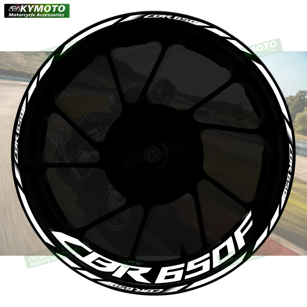 

For HONDA CBR650F CBR 650F reflective motorcycle accessories 17 inch front and rear wheel decals hub modified rim stickers