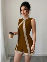 Elegant Women's Bodycon Jumpsuit, Sleeveless Backless Design, High Waist Ruched Detailing, Perfect for Parties & Events - Image 3