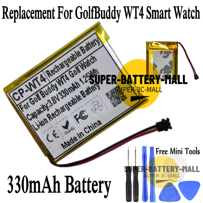 

Аккумуляторная батарея емкостью 330 мАч для умных часов Golf Buddy WT4 GPS Wach Golf Caddy