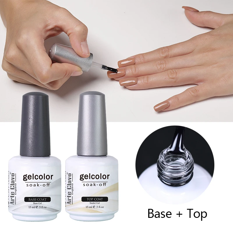 Arte Clavo15ml-esmalte de uñas en Gel, barniz de larga duración para capa superior, UV LED