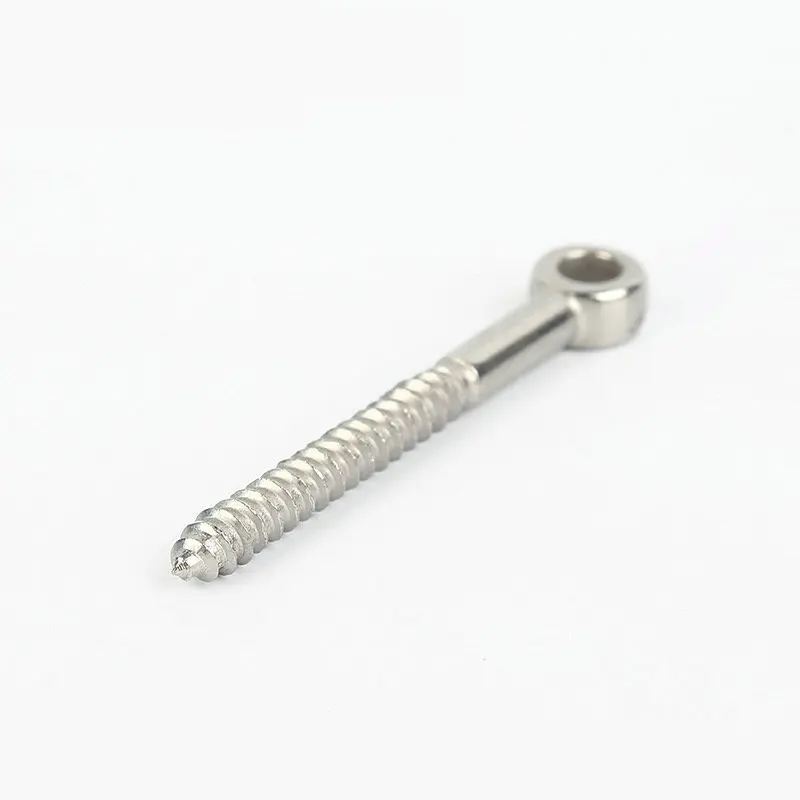 M4/M5/M6/M8/M10 Marine 316 Stainless Steel Eye Shape Screws Wood Terminal Ring Eyelet Hooks Self Tapping Wire Rope Accessories