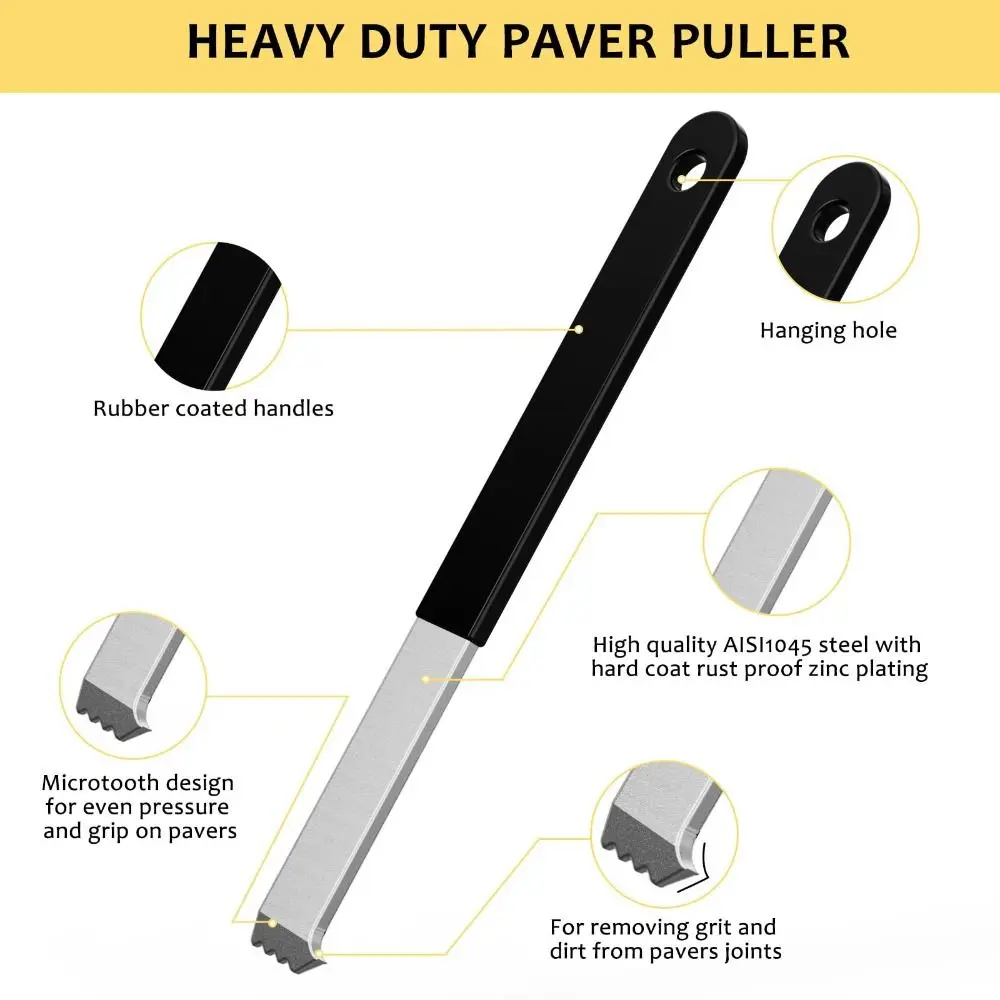 

2 шт., скребки для микрозубых швов, съемник для тротуарной плитки, слоты для захвата, нескользящая ручка, инструмент для извлечения лопаток, углеродистая сталь, легкое удаление